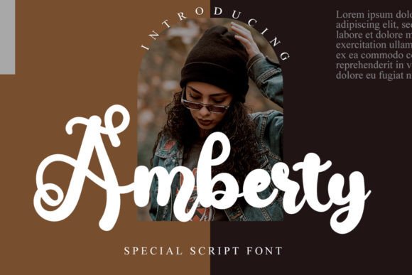 Amberty Font: Elegant Script for Editorial Design
