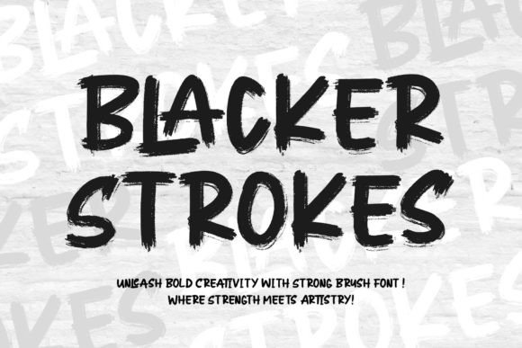 Blacker Strokes Font for Editorial Design