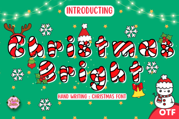 Christmas Bright Candy: A Festive Display Font for Editorial Design