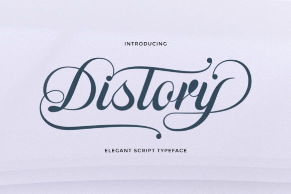 Distory: A Vintage Script Font for Elegant Branding