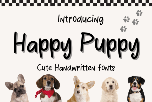 Happy Puppy Font: A Playful Typeface for Handmade Goods