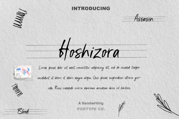 Hoshizora: A Celestial Script Font for Editorial Design