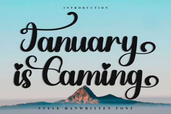January is Caming: A Festive Typeface for Small Business Branding