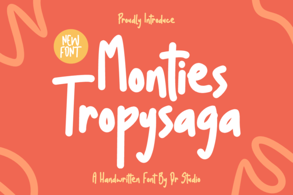 Monties Tropysaga: A Flowing Script for Creative Brands