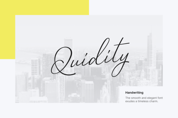 Quidity Font Review: A Dazzling Script for Modern Branding