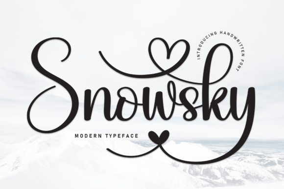 Snowsky Font: A Handwritten Typeface for Warm Branding