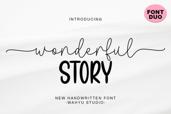 Wonderful Story Duo: A Stylish Font for Creative Projects